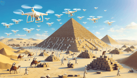 How the pyramids might have stacked up with construction drones