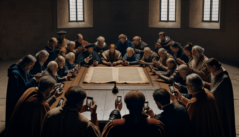 How the signing of the Magna Carta might have gone with smartphones