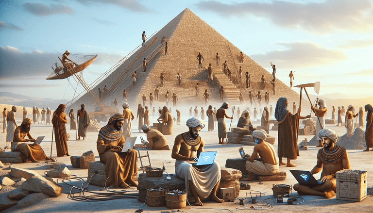 If the Pharaohs had Wi-Fi: The Pyramid Builders' Secret Weapon