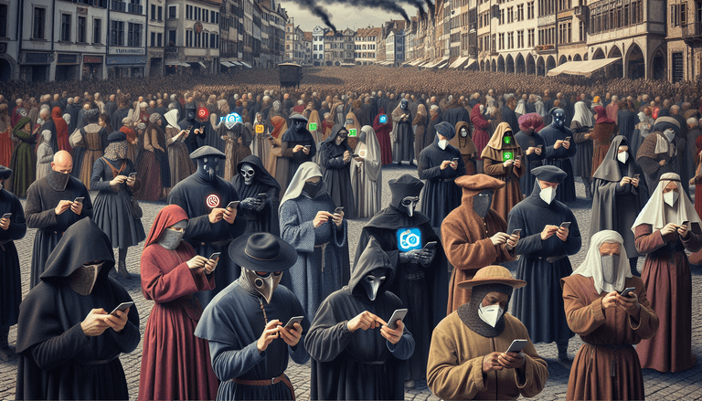 What if the Black Death had been thwarted with smartphones?